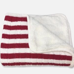 Red and White Striped Blanket